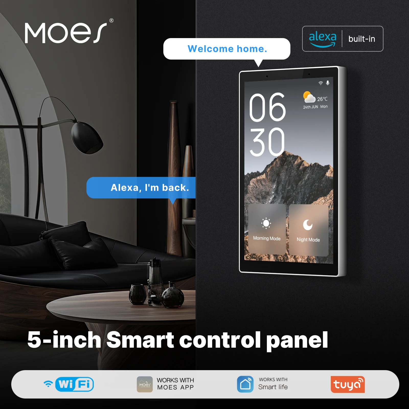 Zigbee Gateway - MOES Tuya Wifi شاشة ذكية تعمل
