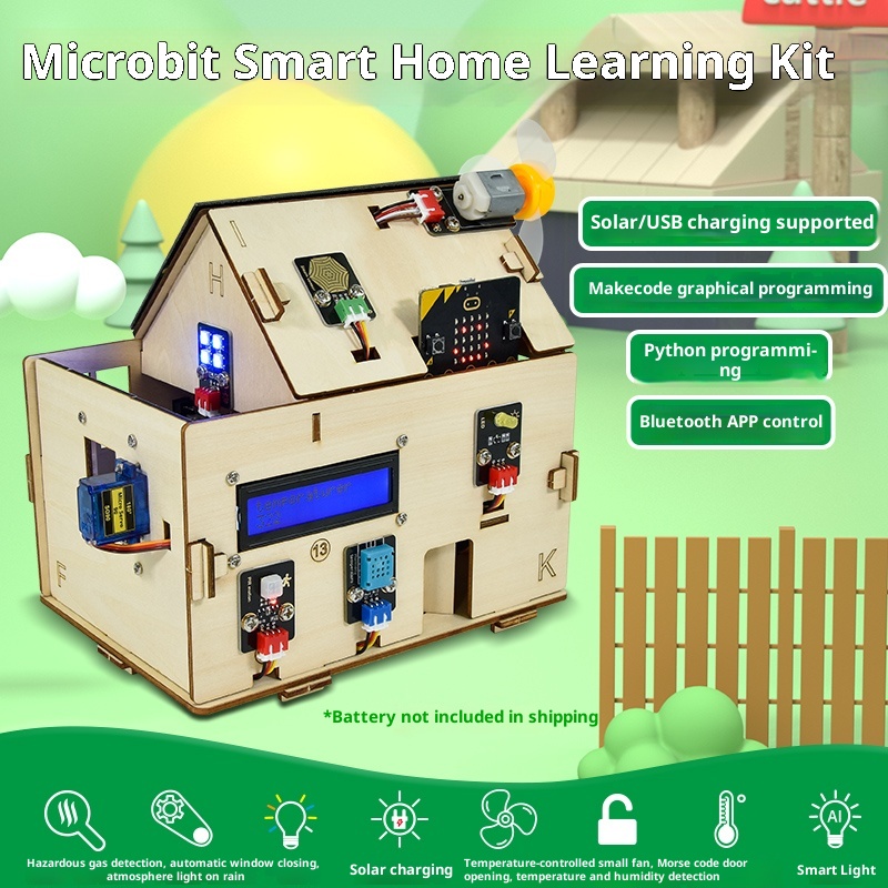 Smart Home Micro Bit - مجموعة أدوات التعلم المنزلية الذكية Microbit