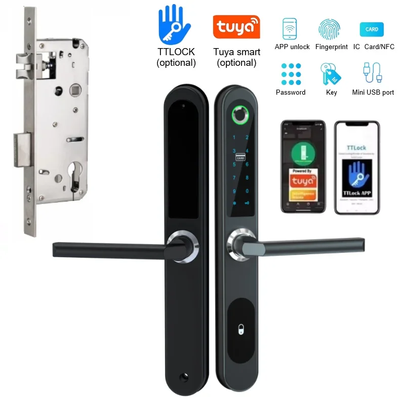 Smart Home Door Lock - TTLock/Tuya قفل الباب الذكي بصمة البيومترية