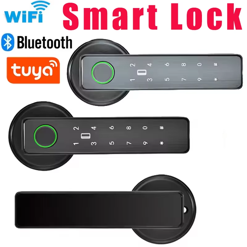 Smart Home Door Lock - قفل ذكي ببصمة الإصبع وكلمة المرور/بطاقة