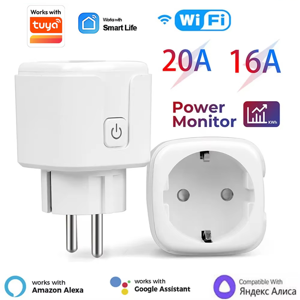 Smart Home Nest - مقبس ذكي أوروبي 20 أمبير يعمل