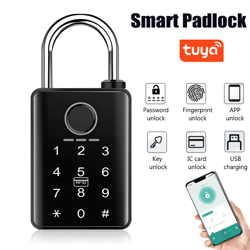 Tuya قفل الباب الذكي قفل بصمة  - مراجعة Smart Home Door Lock وسعره