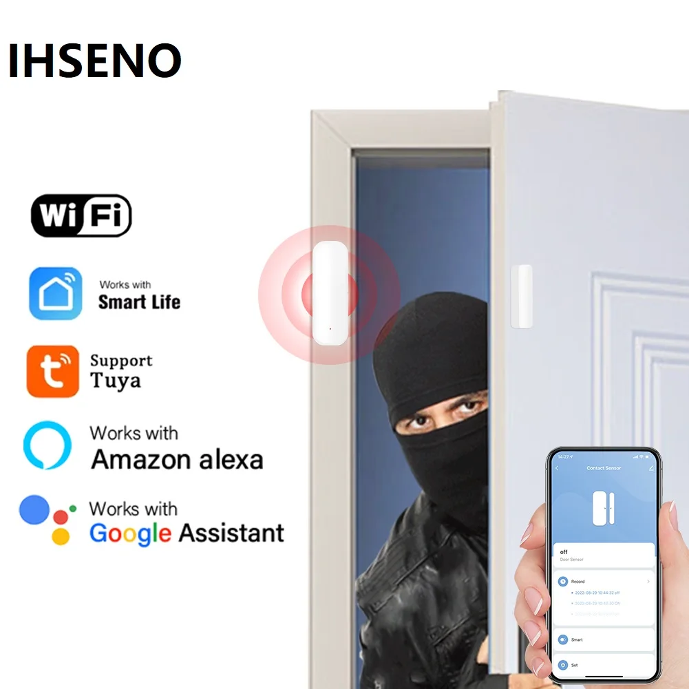 iHseno Tuya WiFi مستشعر الباب  - مراجعة Smart Home For Windows وسعره