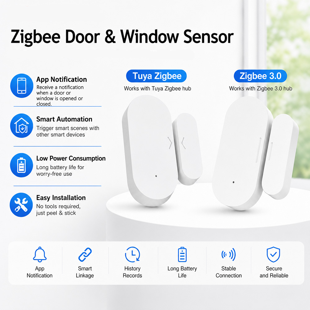 مستشعر زيجبي للأبواب والنوافذ  - مراجعة Smart Home For Windows وسعره