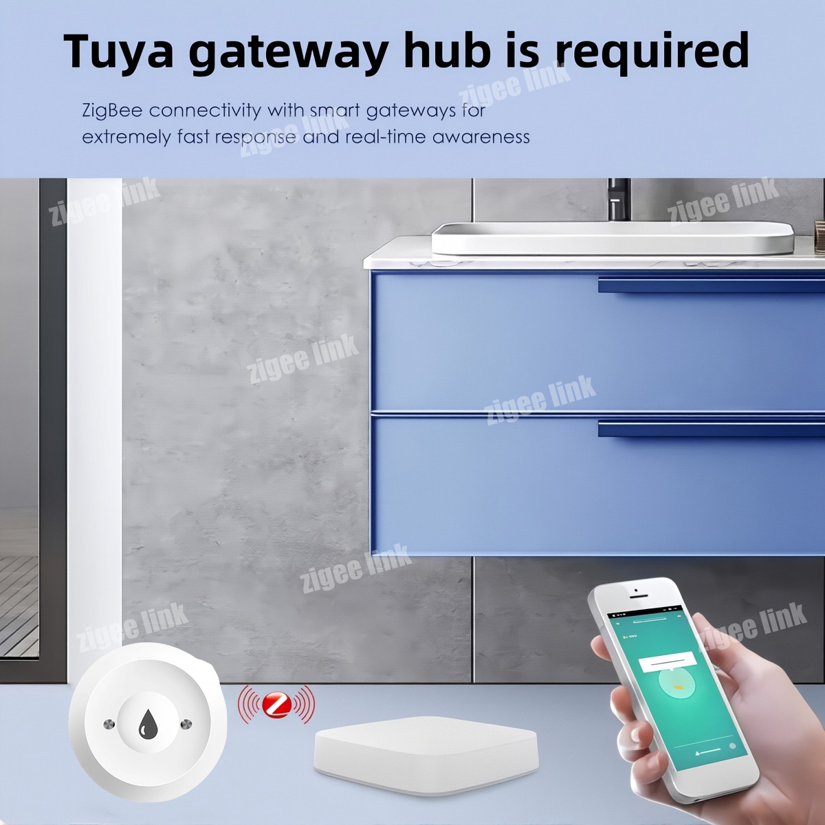 مستشعر تسرب المياه الذكي ZigBe - مراجعة Zigbee Gateway وسعره