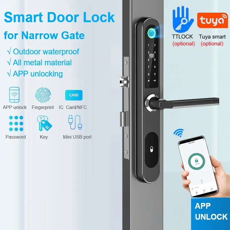 TTLock/Tuya قفل الباب الذكي بص - مراجعة Smart Home Door Lock وسعره