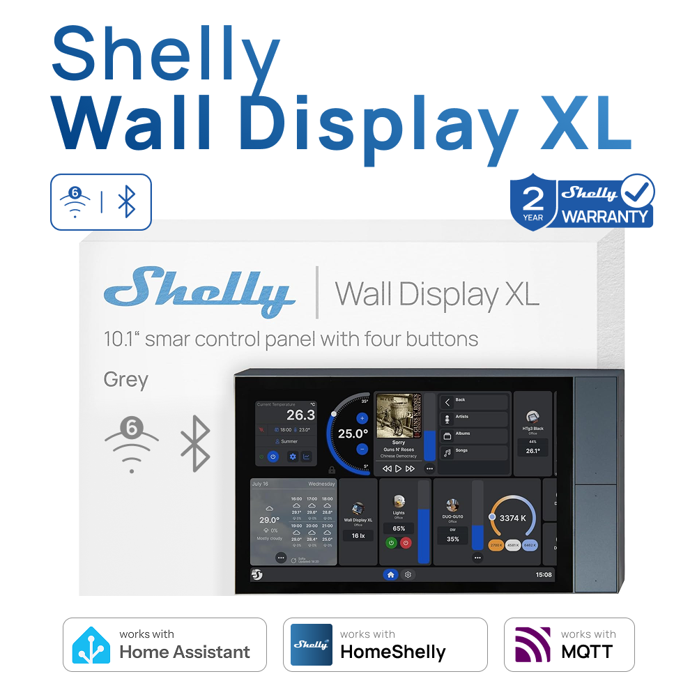 Shelly Wall Display XL لوحة تح - مراجعة Smart Home Xl وسعره