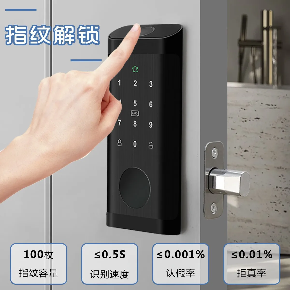 قفل ببصمة الإصبع مقاوم للماء م - مراجعة Smart Home Door Lock وسعره