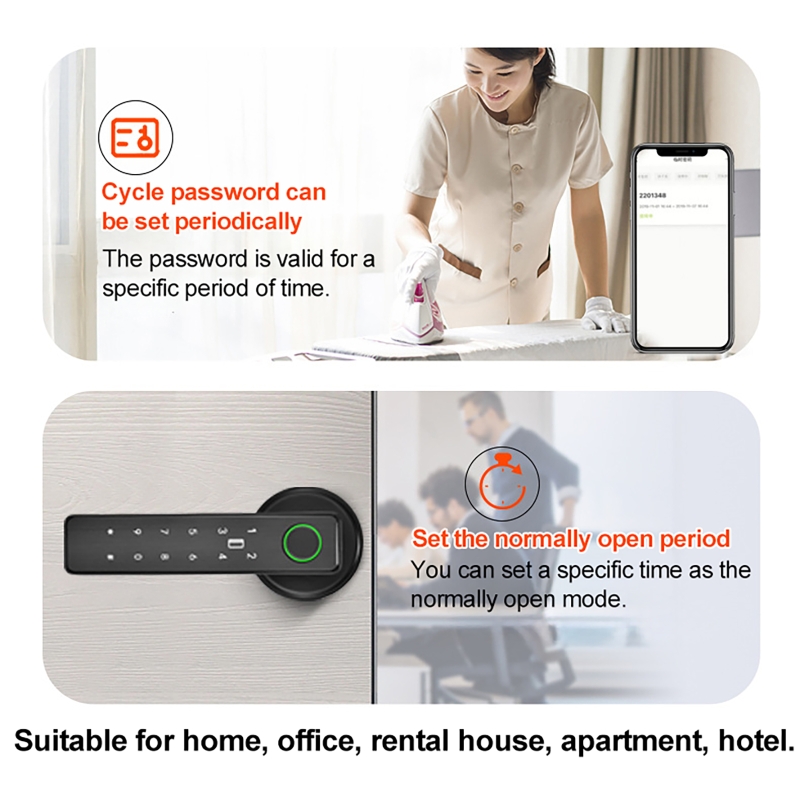 قفل ذكي ببصمة الإصبع وكلمة الم - مراجعة Smart Home Door Lock وسعره