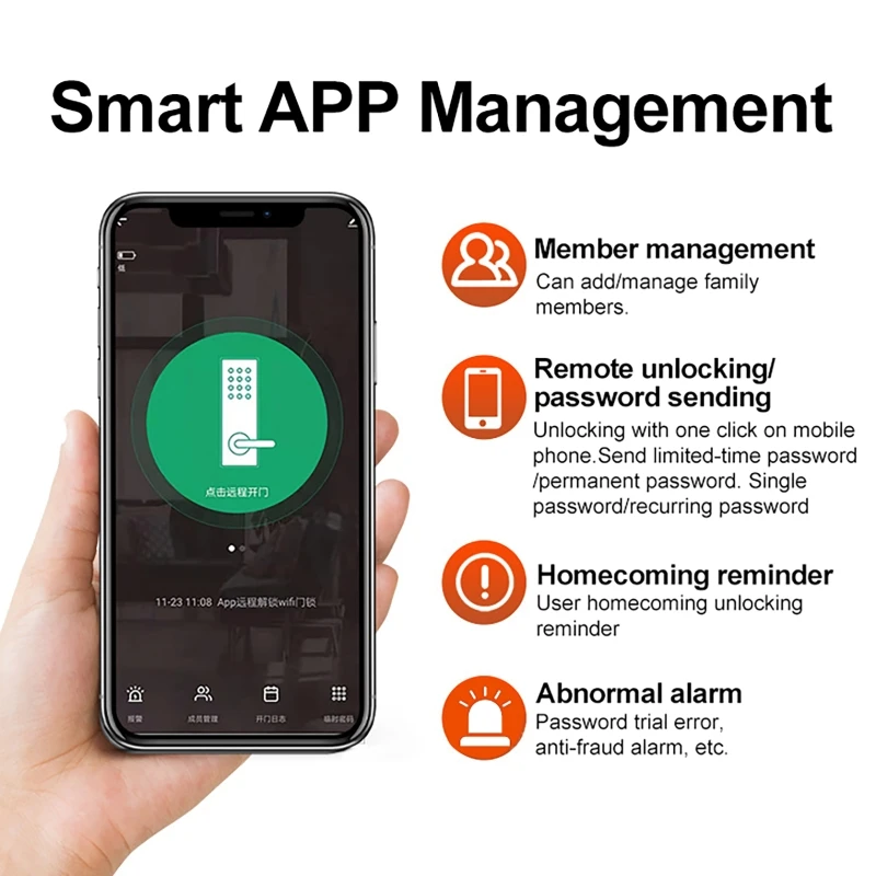 قفل ذكي ببصمة الإصبع وكلمة الم - مراجعة Smart Home Door Lock وسعره