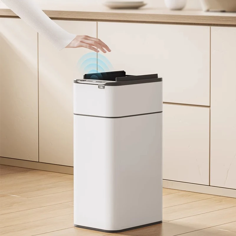 سلة مهملات ذكية بغطاء سعة 15/2 - مراجعة Smart Home وسعره